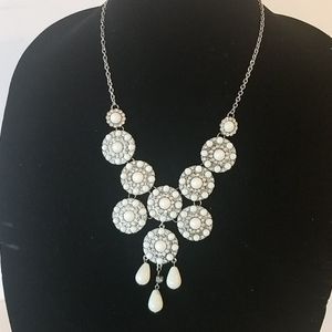 MINT Seafoam Green Rhinestone Medallion Necklace